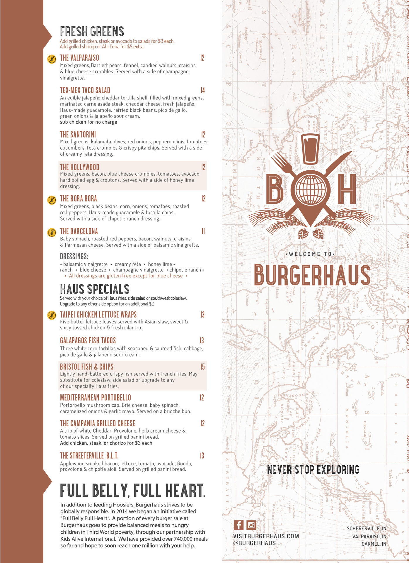 Burgerhaus Menu (Page 1)