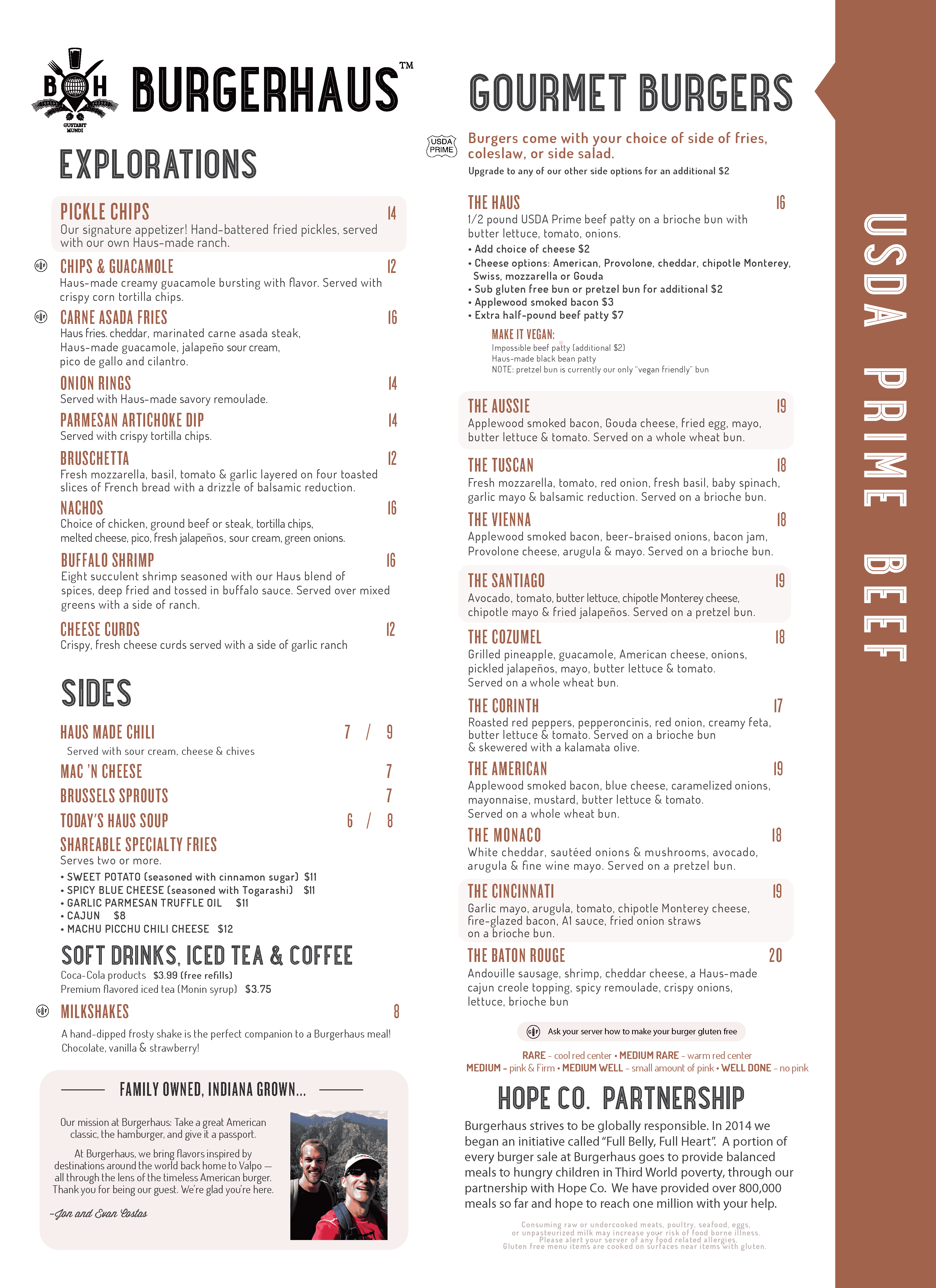 Burgerhaus Menu (Page 1)